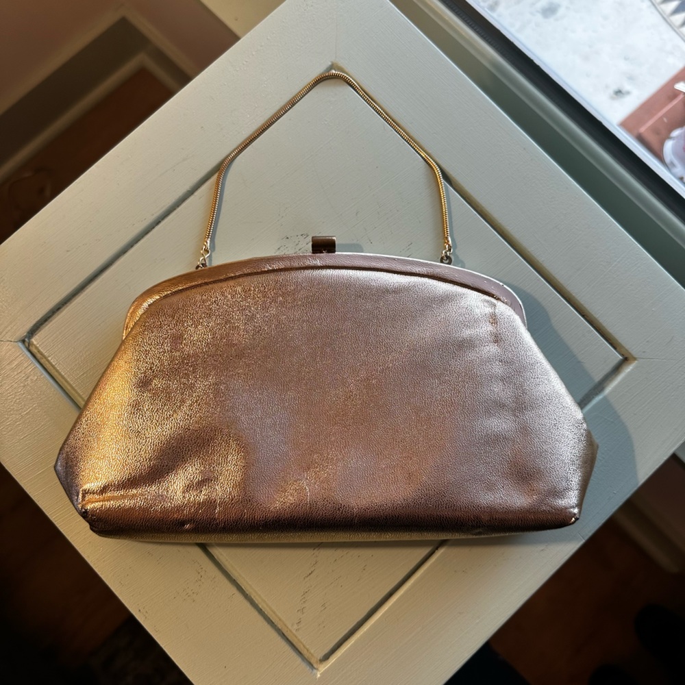 Anthropology gold clutch